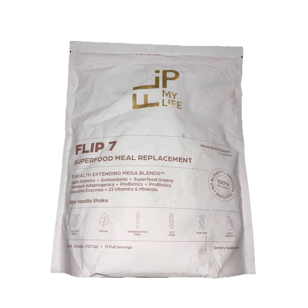 Flip 7 SuperFood Vanilla Plant Protein, Meal Replacement & Gut Support EX 2/2027