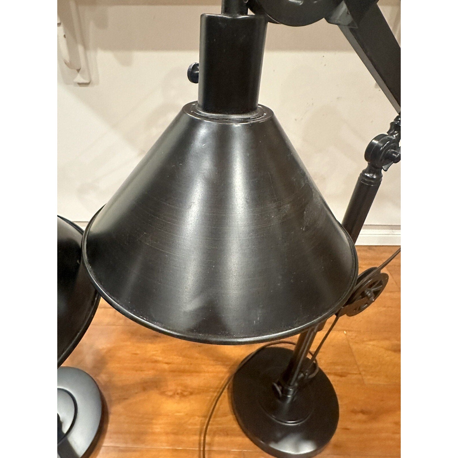 Set Of 2, 29" Blackened Bronze Metal Table Lamp, Please Read The Description