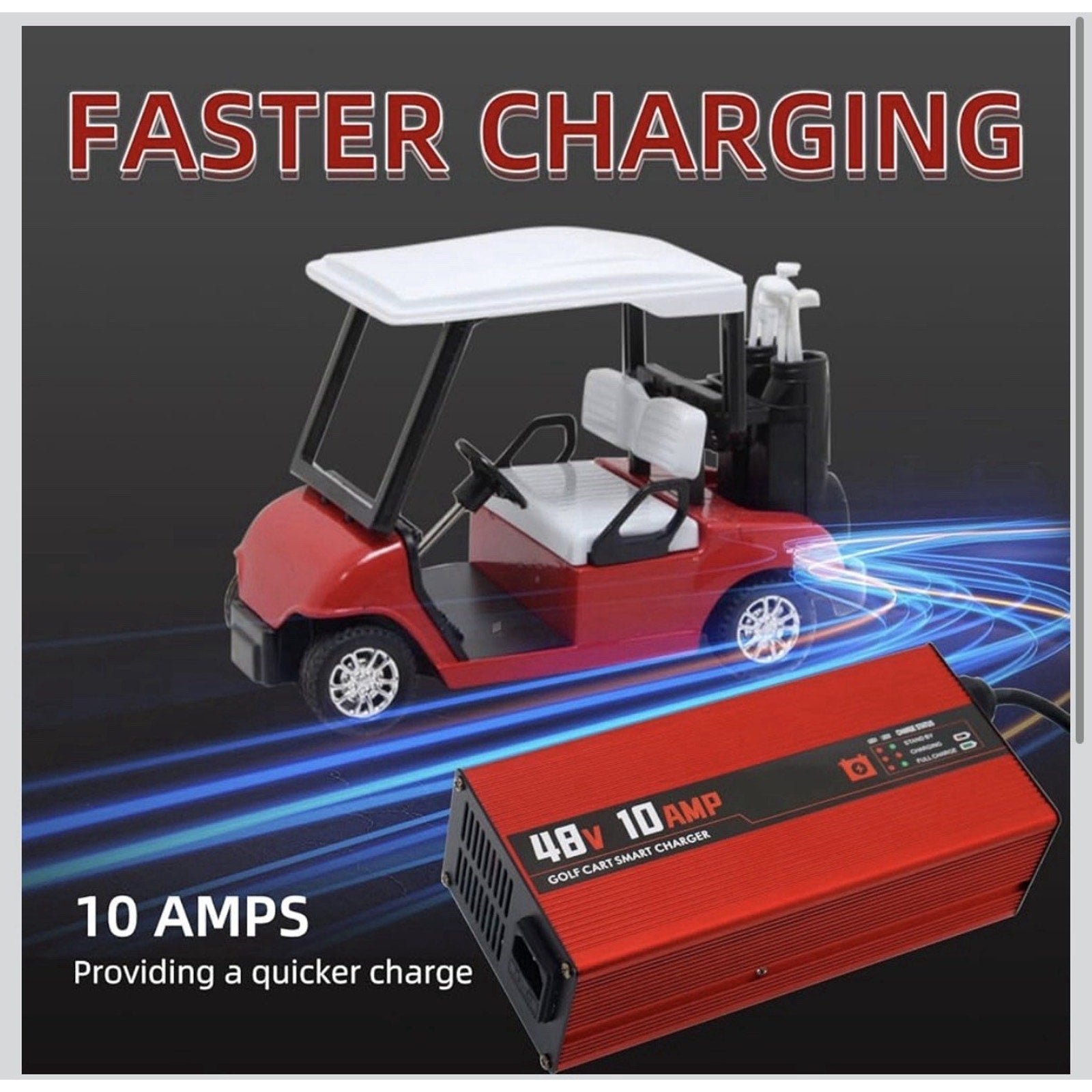 48 V, 10Amp Golf Cart Battery Charger for Yamaha G29& Drive 2 Golf Carts