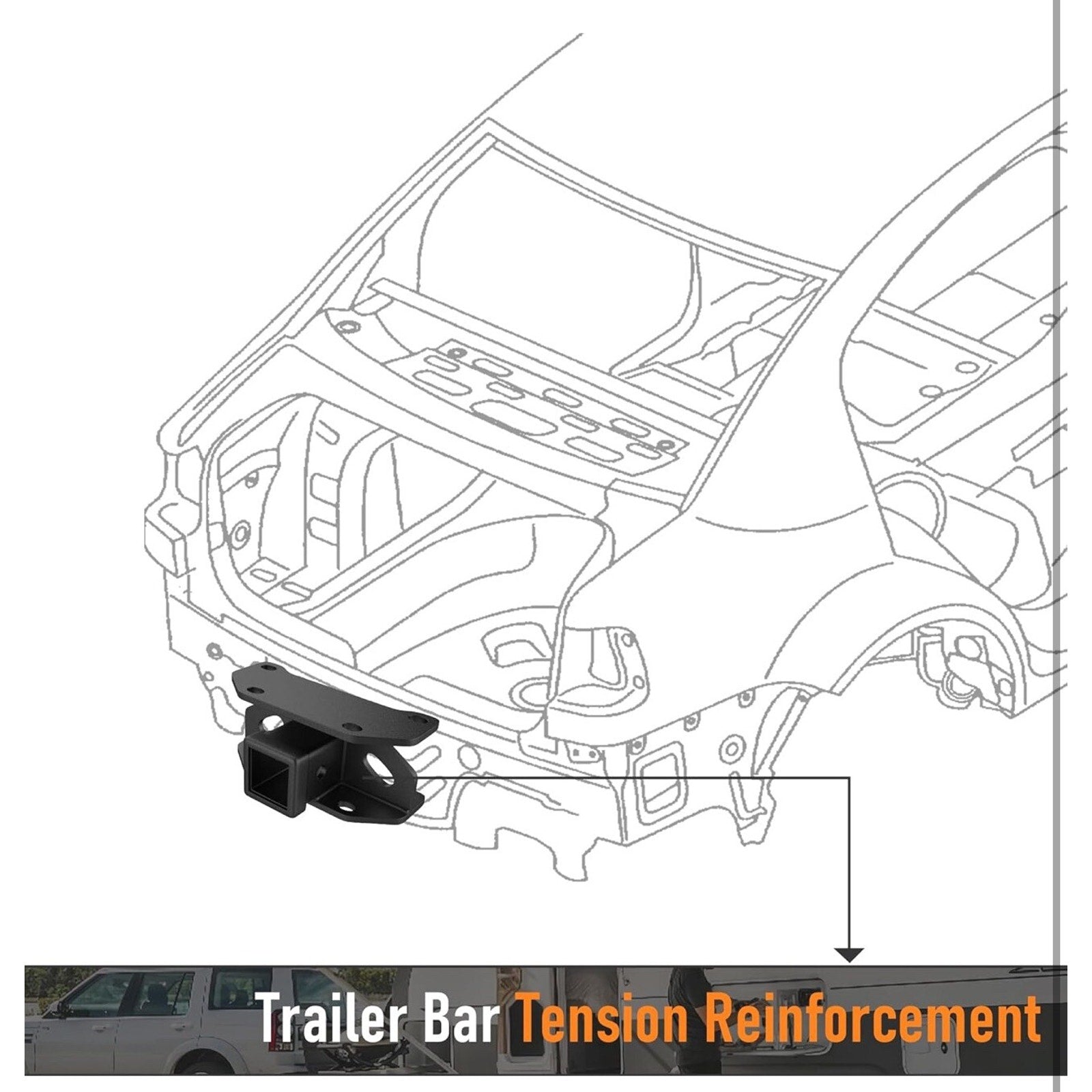 Class 3 Trailer Hitch for Lexus GX460(2010-2023), 2-Inch Tow Hitch