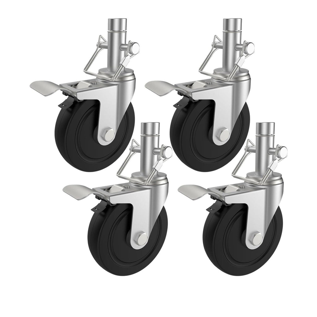 5 Inch Scaffolding Wheels Set of 4, Scaffold Caster with Dual Locking Brakes