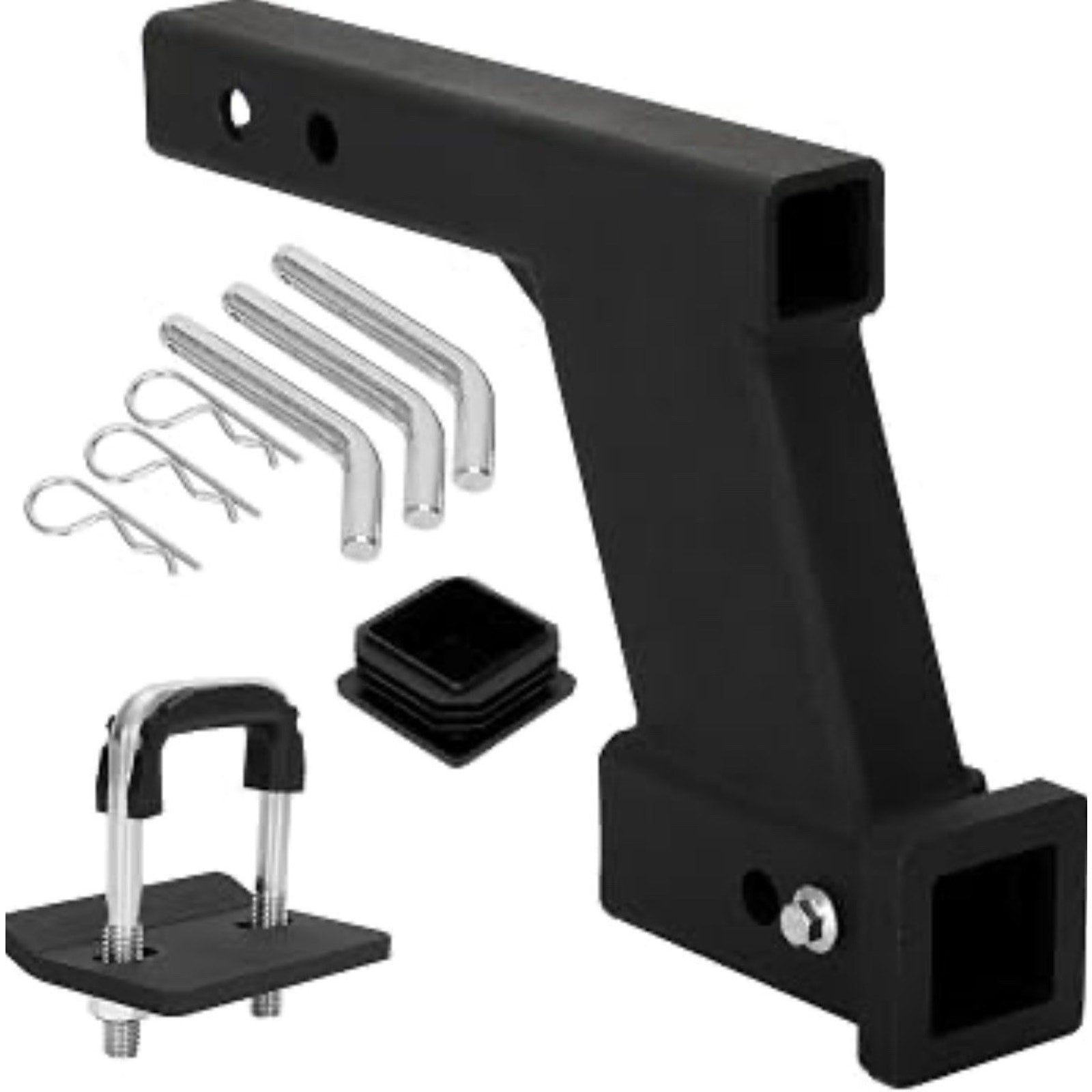 10000lbs 8-Inch Hitch Receiver Extension Riser, 2 Inch Receiver with 8 Inch Drop
