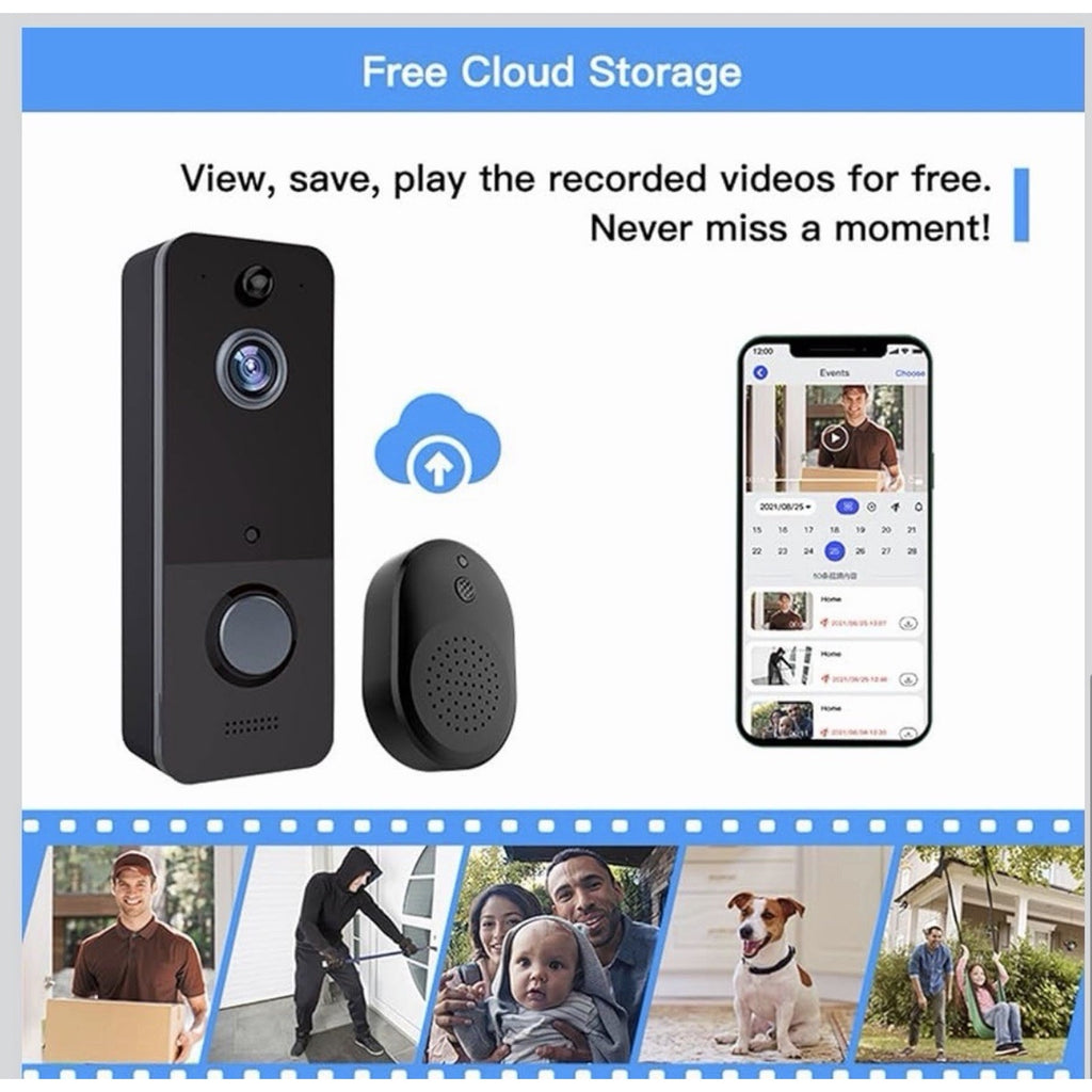WIFI Doorbell Camera Wireless With Indoor IP65 Waterproof Video