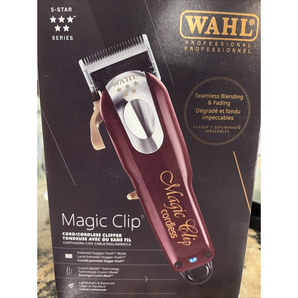 Pre-Owned Wahl Magic Clip Cord/Cordless Clipper - Red (8148)