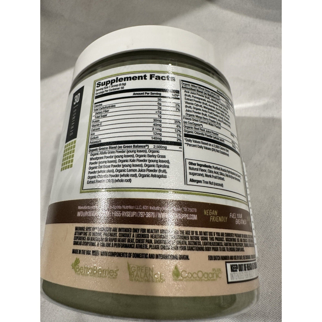 RYSE Loaded Greens Superfood Powder - Apple Juice - Daily Supplement. Exp 08/202