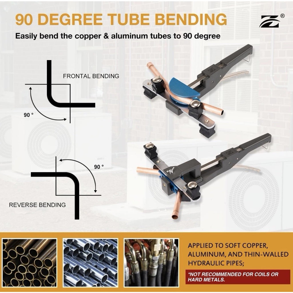 Zero ZN999 Pipe Bender Ratchet Tube Bender Set 7 Dies 1/4" to 7/8"