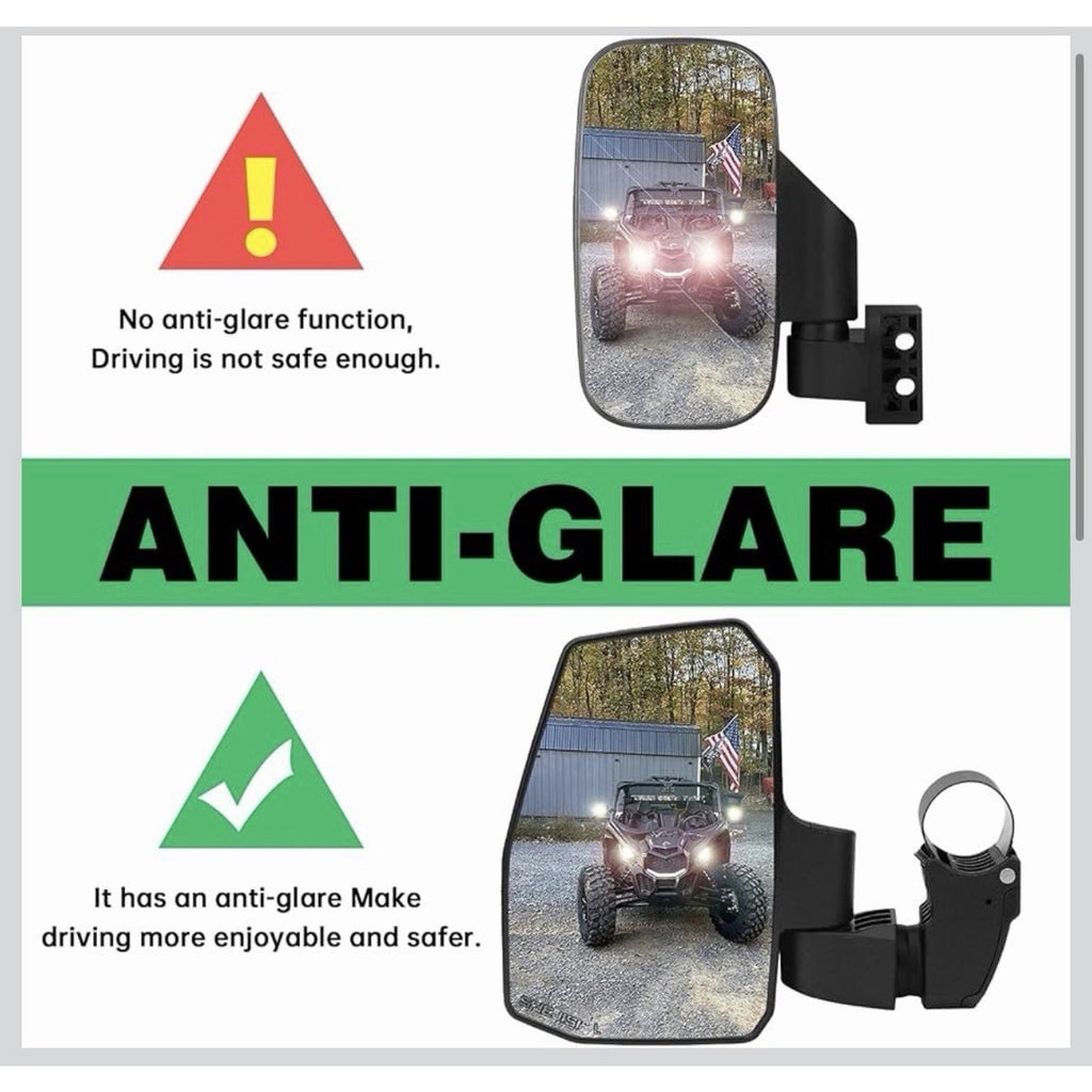 UTV Side Mirrors,Innovative Automatic Reset Function for Polaris,Can Am Maverick