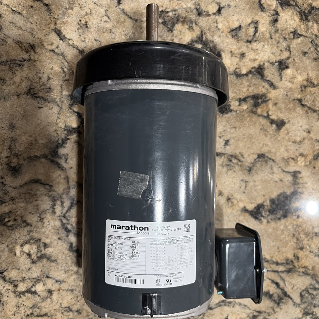 Marathon HD52VE214 Motor, 200-230/460V, 1140 rpm, 60Hz, Carrier Fan Motor
