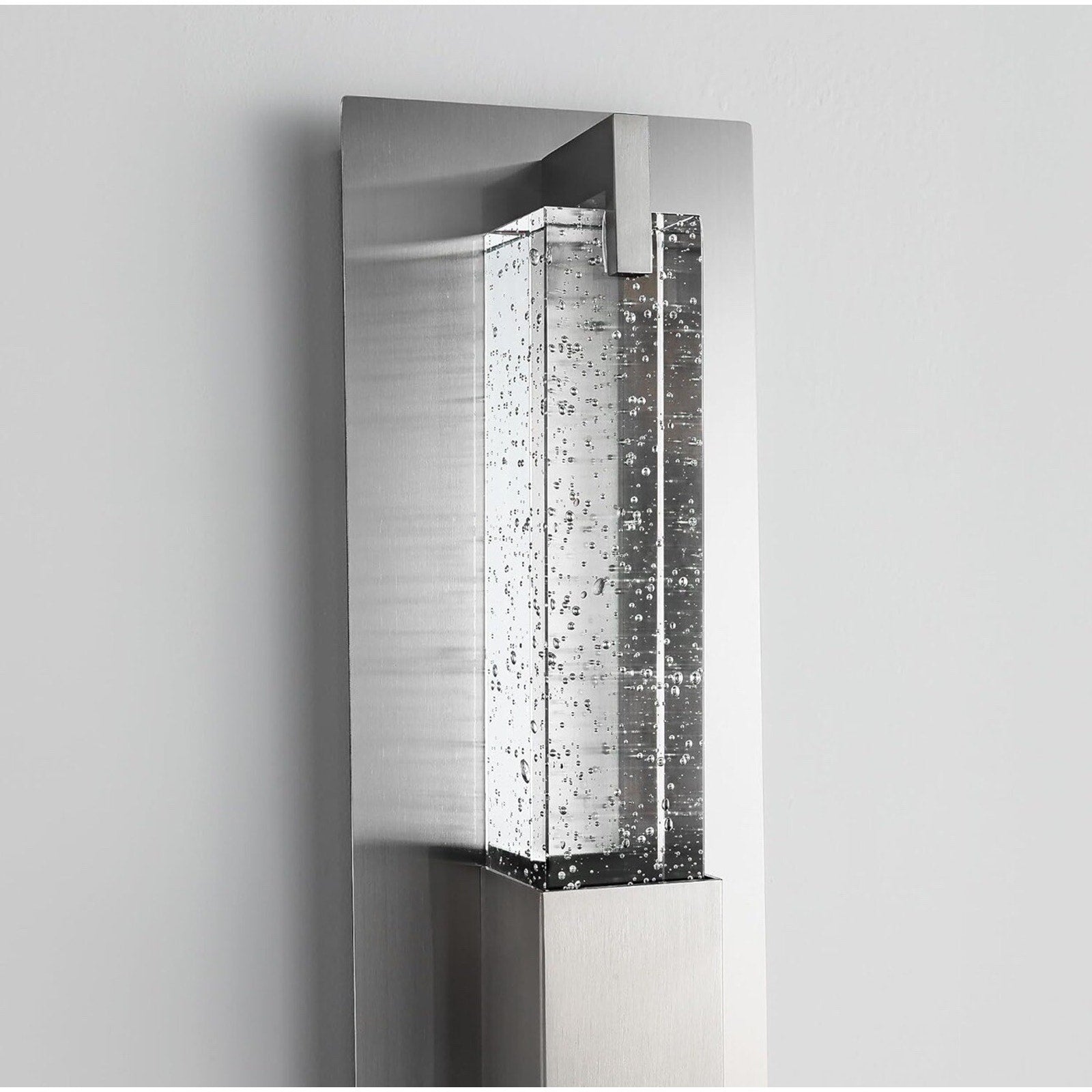WOSHITU LED Wall Sconce Light: 19 Inch Nickel Modern Sconces Wall Lighting 3000K