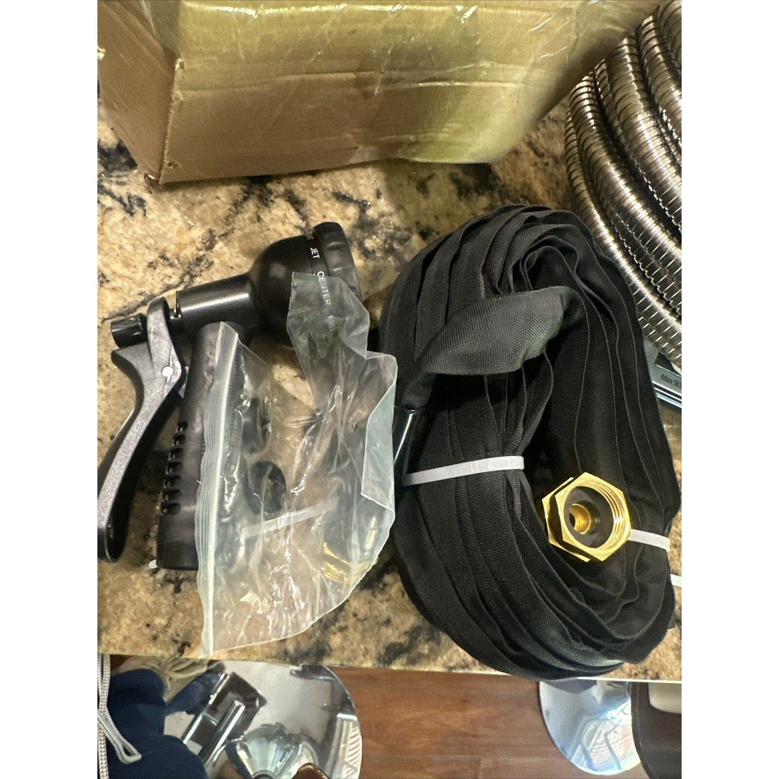 Non Expandable Garden Hose 50 ft x 5 8" Ultra Lightweight Flexible Water Hoses