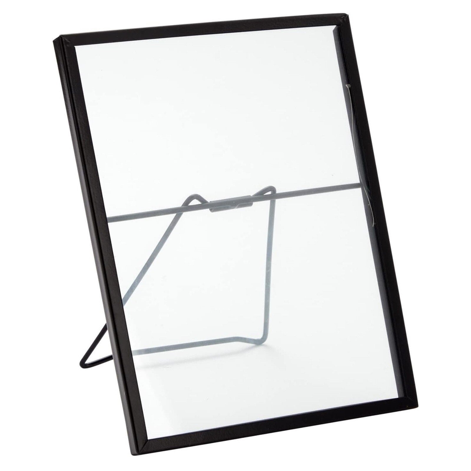 Juvale 8 Pack Black Glass Floating Frames for 5x7 Photos or Pressed Flowers