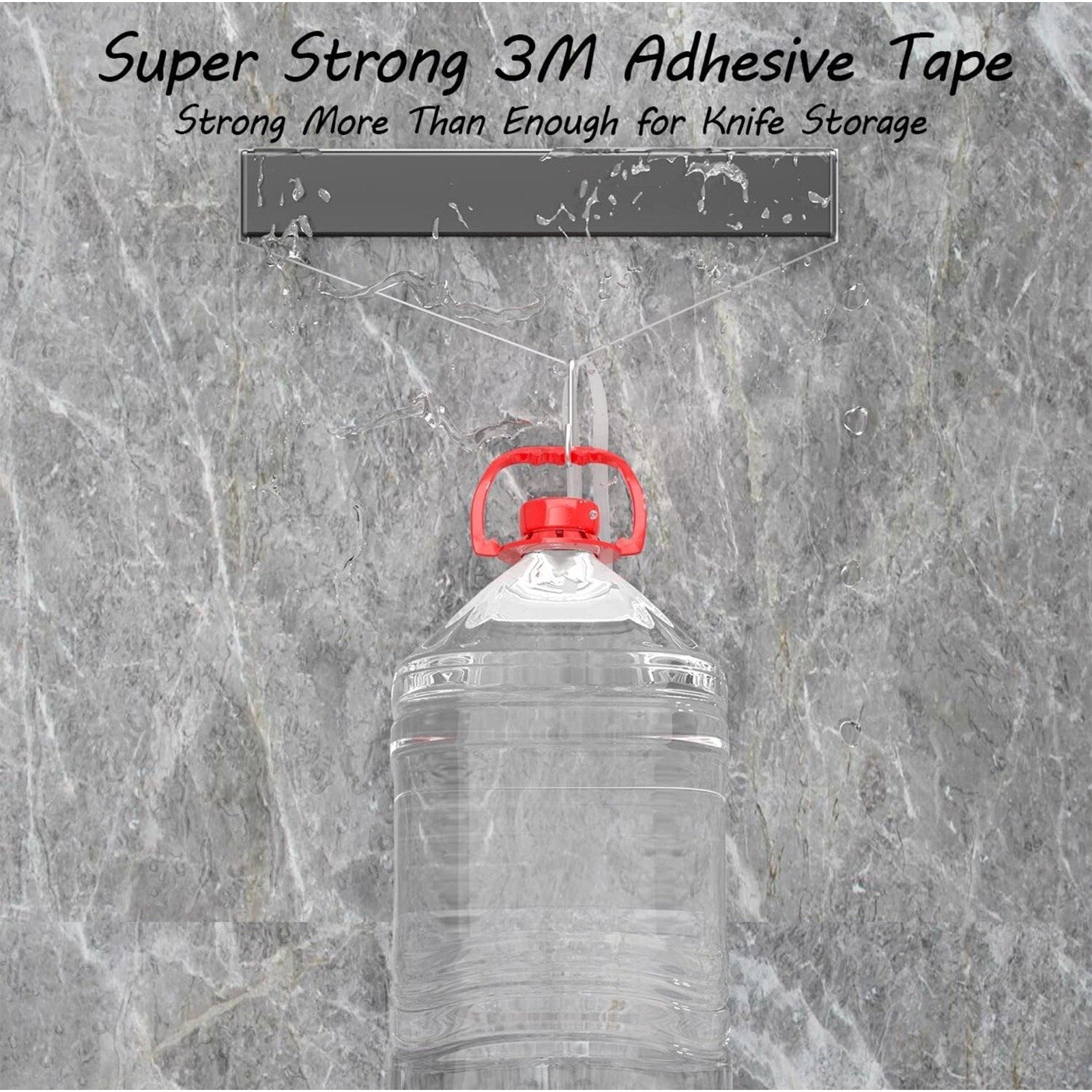 Magnetic Knife Strip,No Drilling 12 Inch Stainless Steel, adhesive used