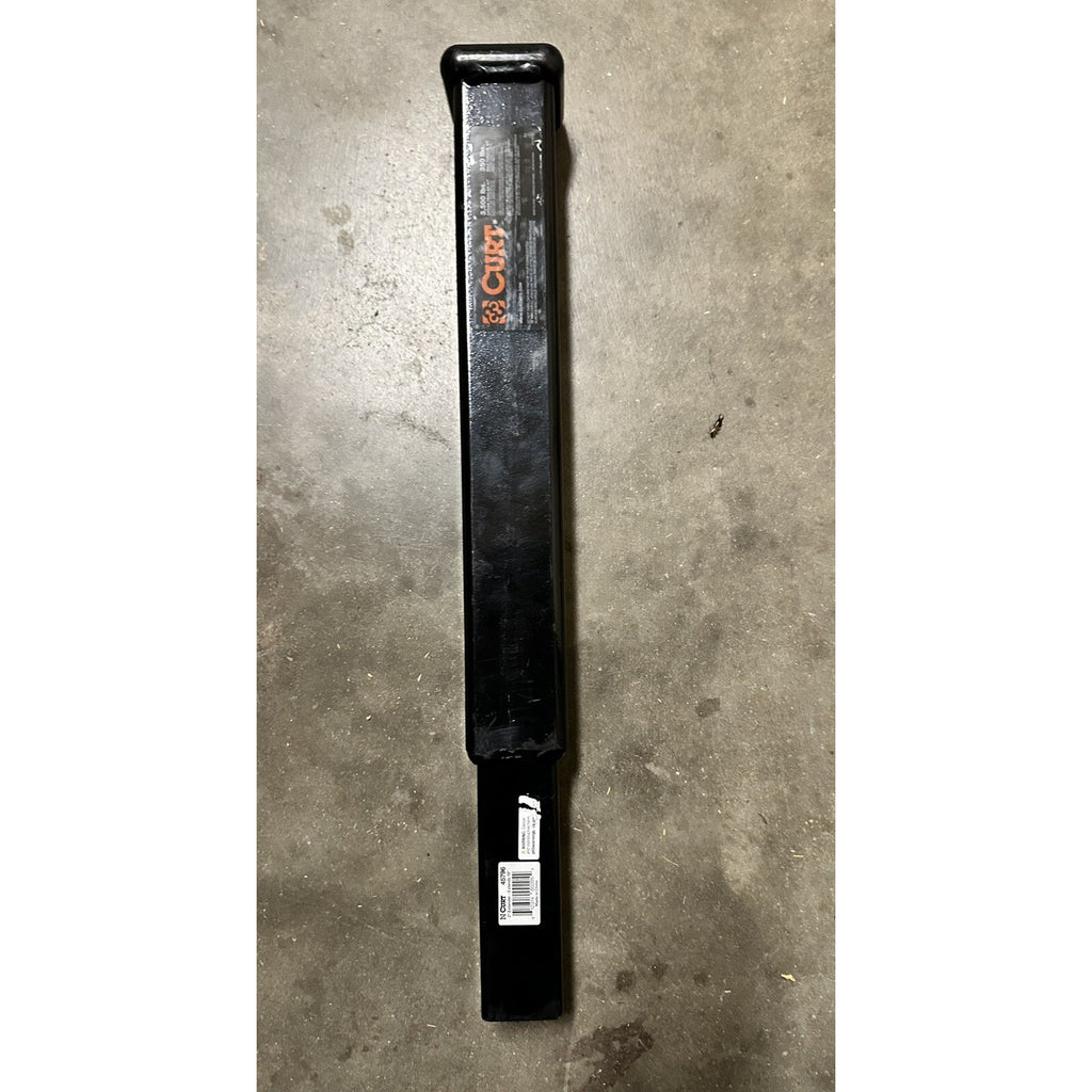 18-Inch Long Trailer Hitch Extension for 2-Inch Receiver, 3,500 lbs , Black