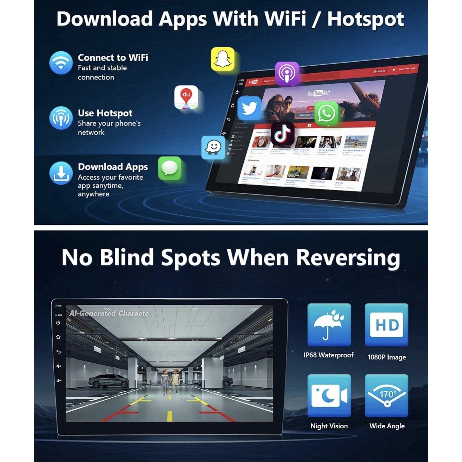 4+64G Android Auto CarPlay Car Radio Stereo Wifi GPS For 2015-2017 Toyota Camry
