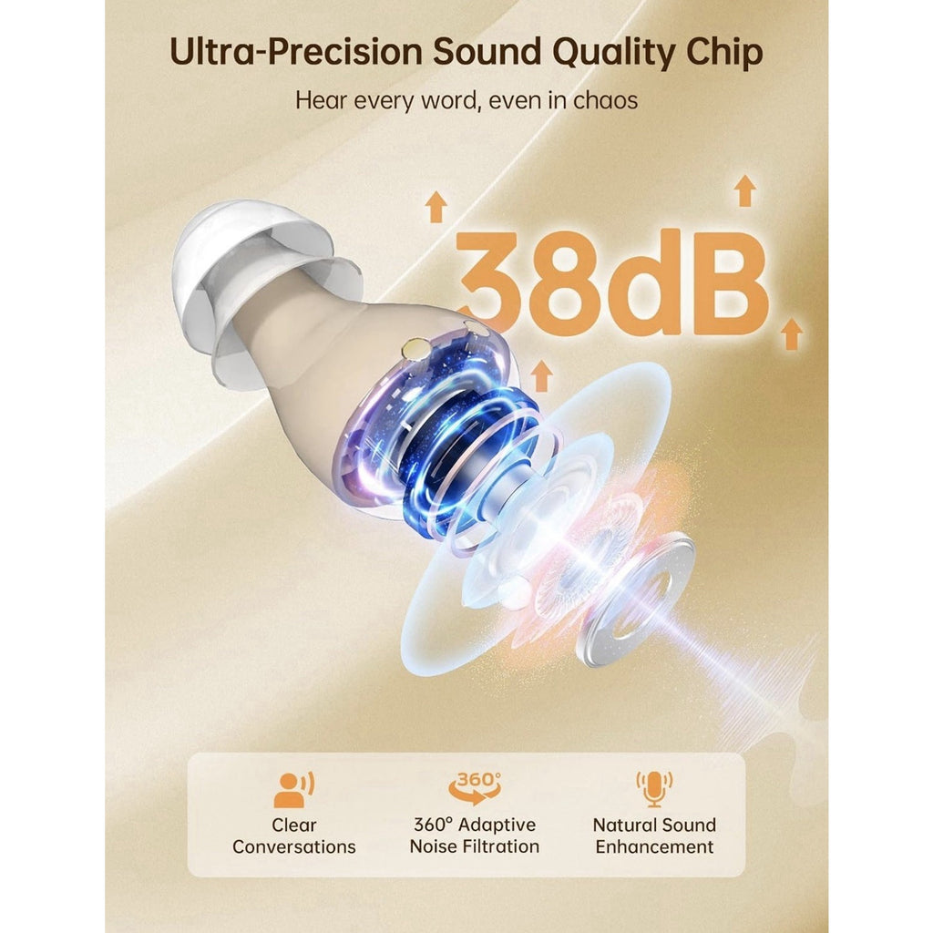 Digital Hearing Aids For Seniors OTC Adults Rechargeable With Noise Cancelling