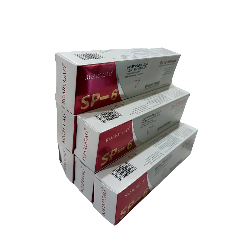 6 Pack Probiotics Bright White SP-6 Toothpaste Halitosis 120g