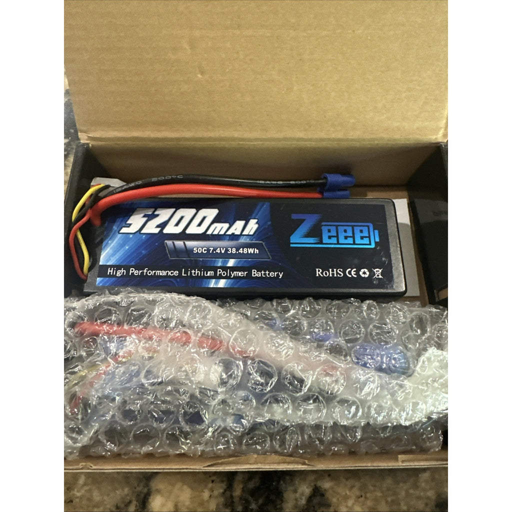 2x Zeee 2S Lipo Battery EC5 7.4V 50C 5200mAh for RC Vehicles Car Truck Buggy