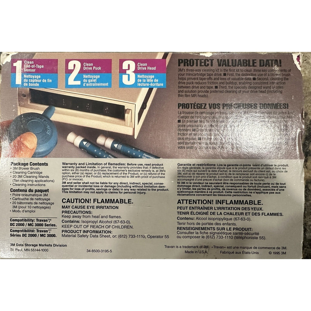 3M Minicartridge Drive Cleaning Kit 45377 NEW