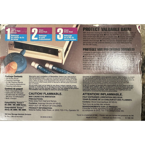 3M Minicartridge Drive Cleaning Kit 45377 NEW
