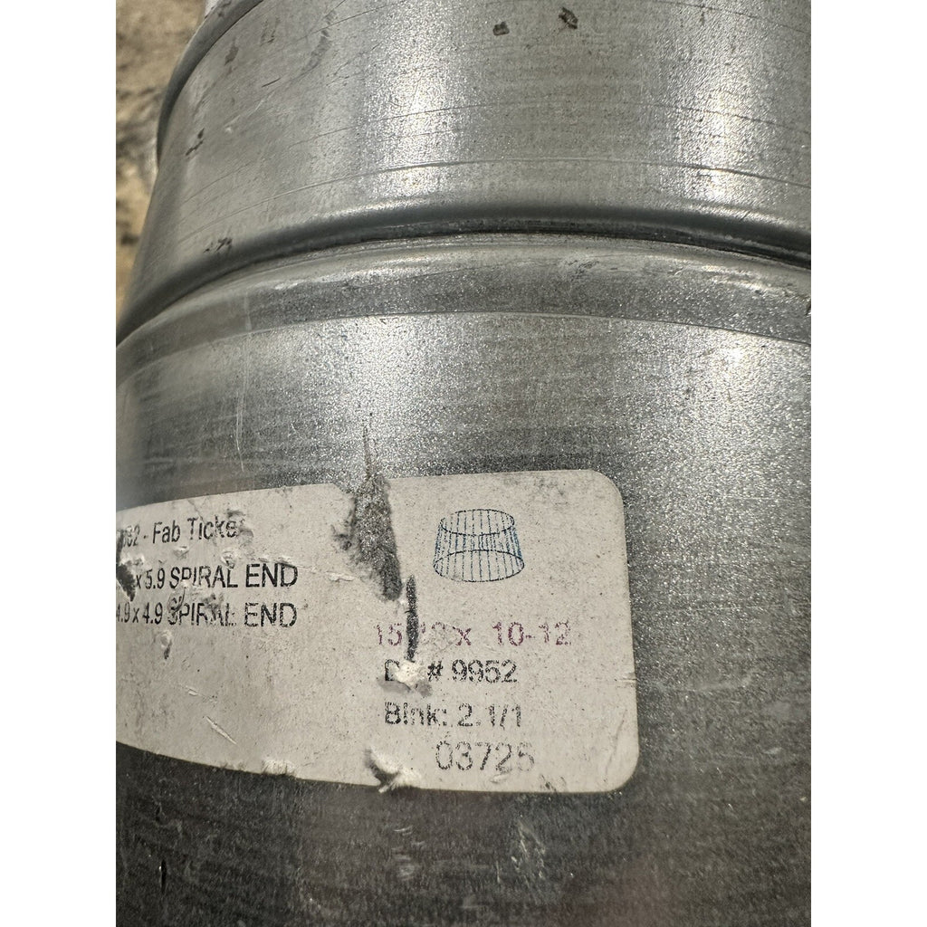 6 Inch to 5 Inch Round Duct Reducer, 24 Galvanized Steel Adapter H: 12 Inch