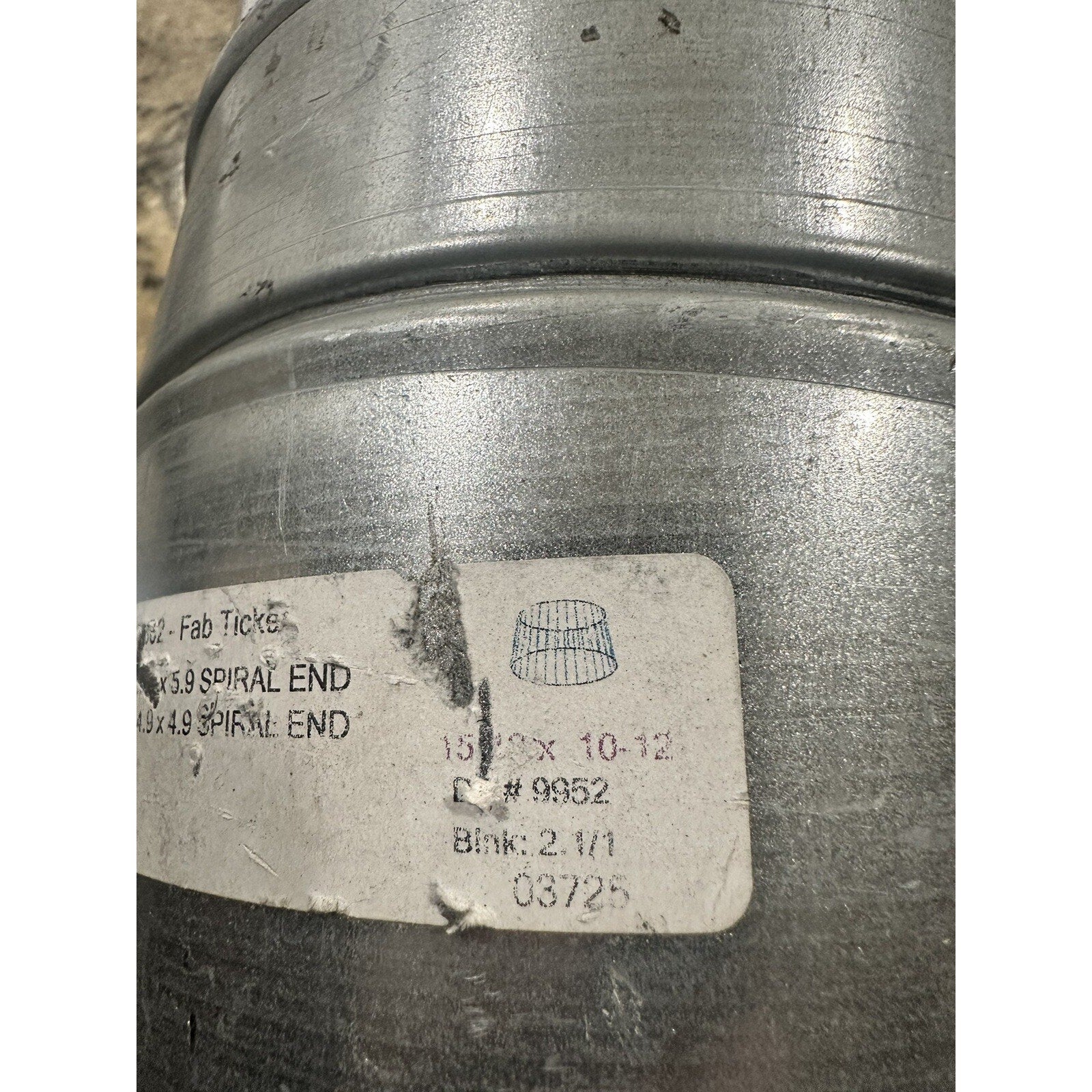 6 Inch to 5 Inch Round Duct Reducer, 24 Galvanized Steel Adapter H: 12 Inch