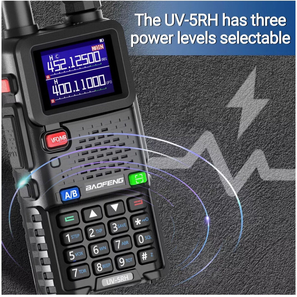 2PCS BAOFENG UV-5RH 10W TRUE TRI BAND COPY FREQUENCY HAM RADIO WALKIE TALKIE KIT