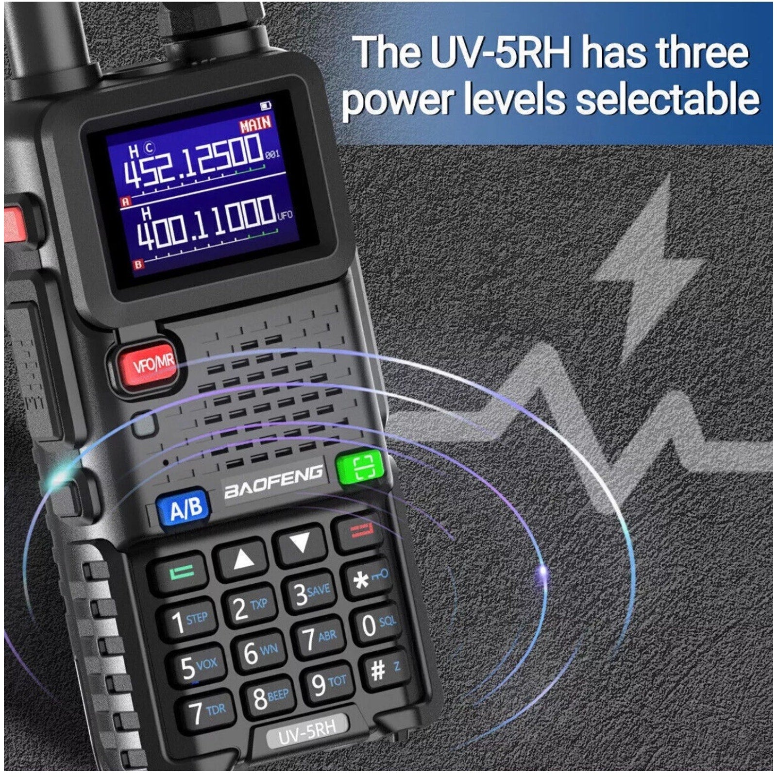 2PCS BAOFENG UV-5RH 10W TRUE TRI BAND COPY FREQUENCY HAM RADIO WALKIE TALKIE KIT