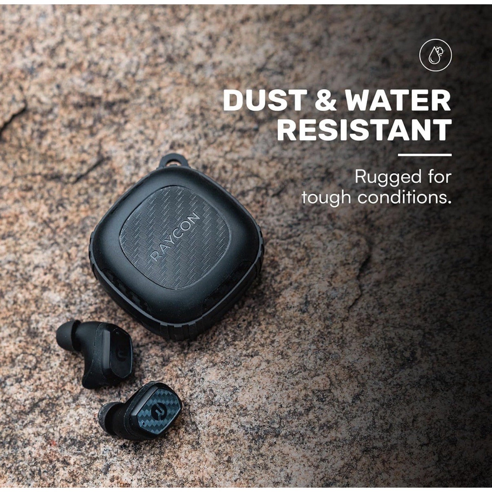 Raycon Impact Earbuds Military-Grade Impact Resistant IP67 Bluetooth Earbuds