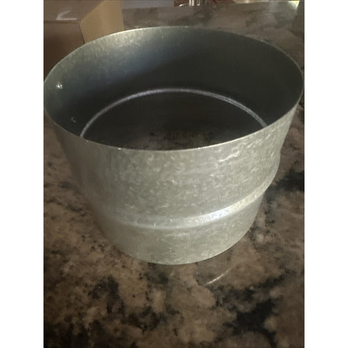 6" Inch Galvanized Metal Vent Duct Connector - Round Metal - Female