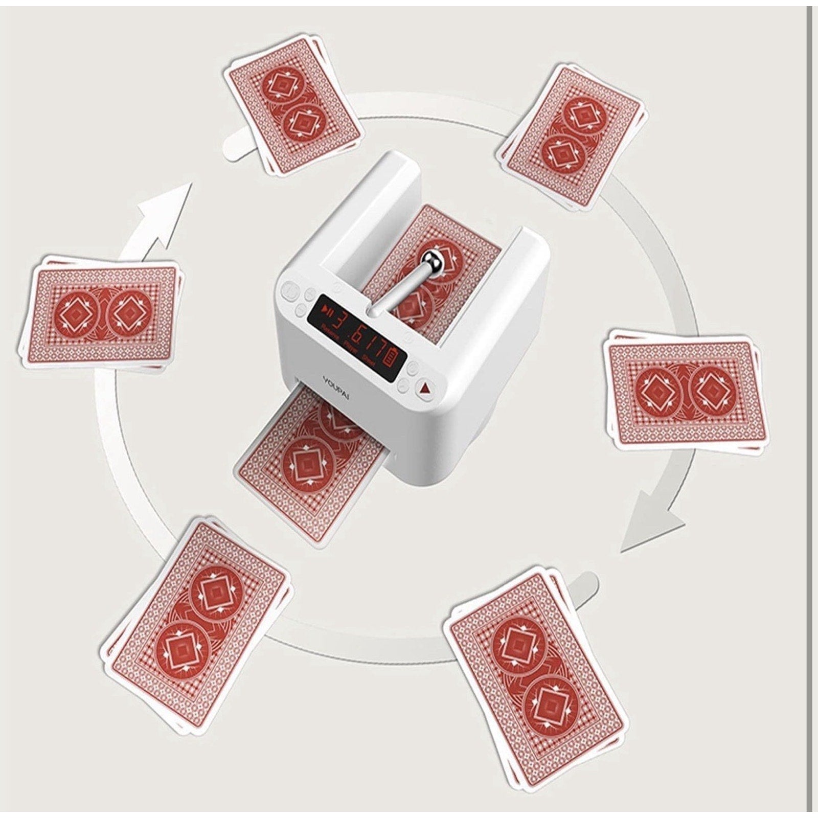 Automatic Card Dealer, 360 Ded, Rotating Card Dealer Machine for UNO Casino Gam