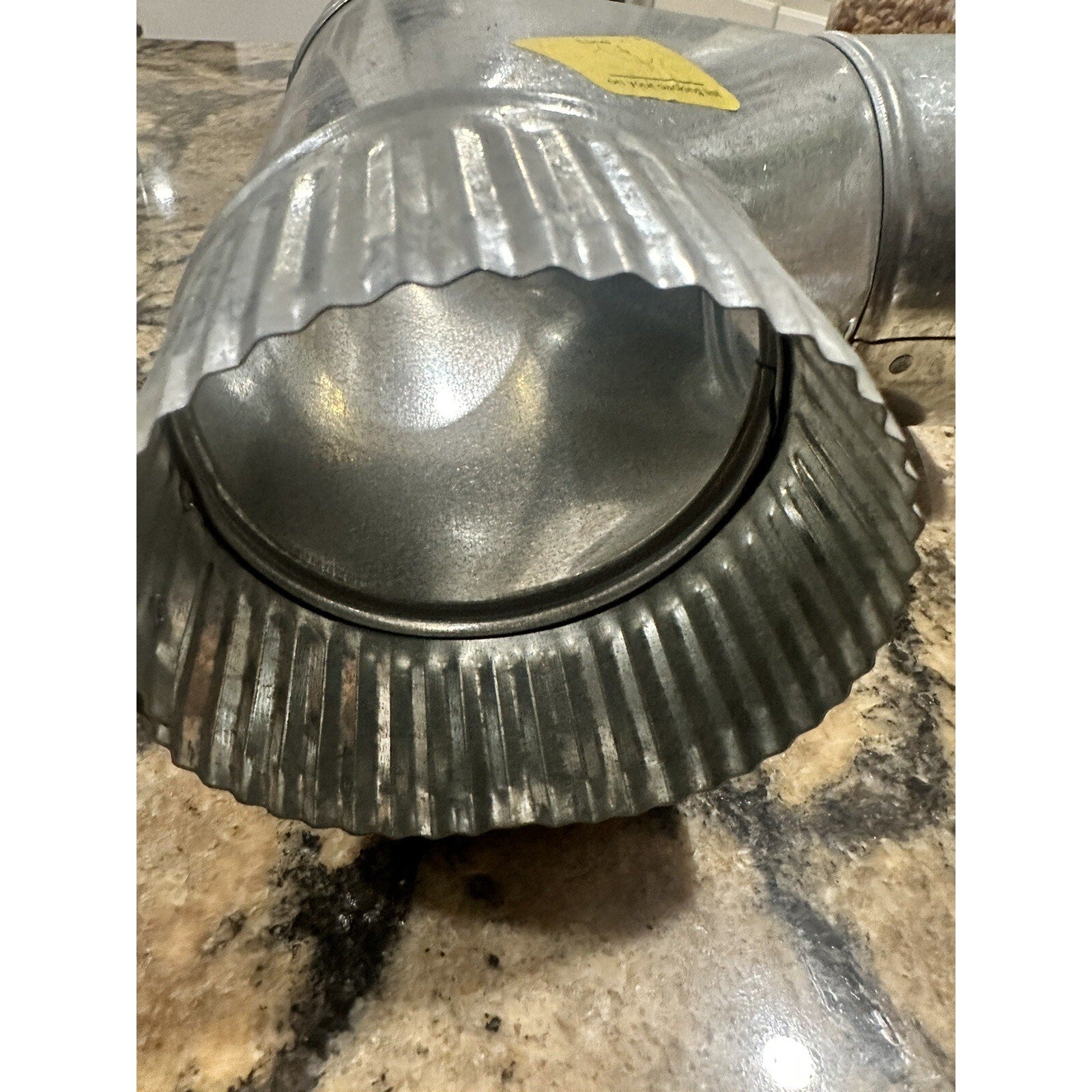 Furnace Pipe Full Flow Tee 4" X 4" X 4" Dia. Galvanized