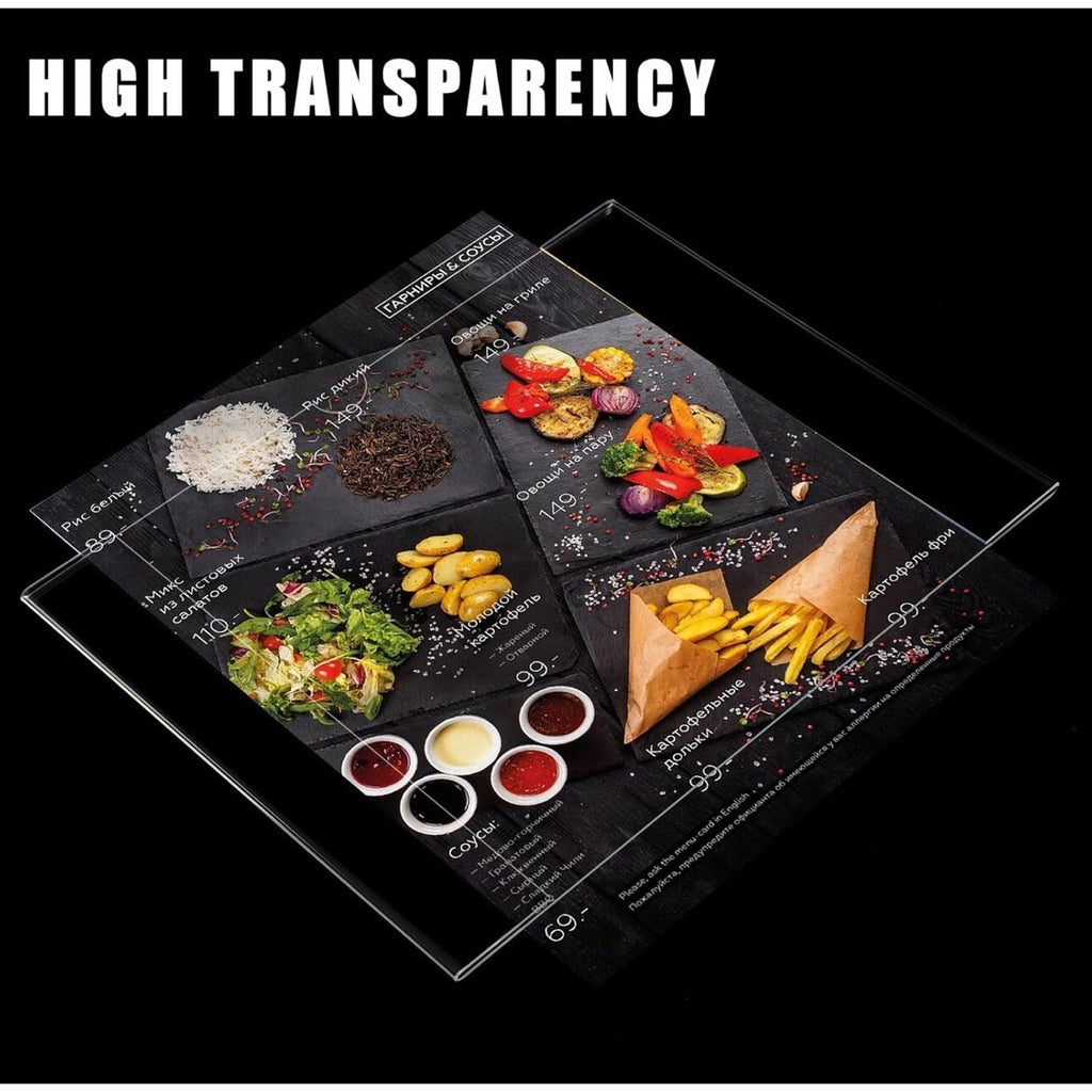 12 pack 8.5 X 11 Wall Mount Acrylic Sign Holder with Tape, Clear Plastic Menu
