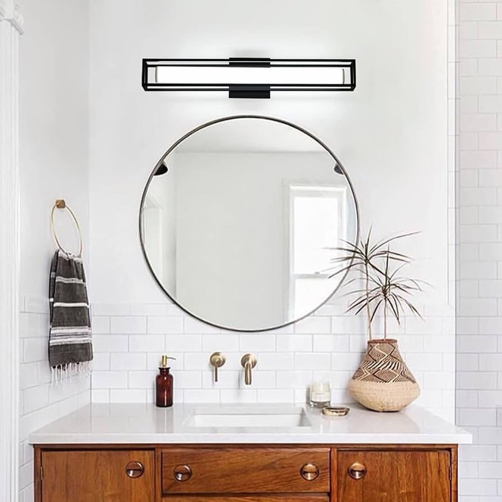 Black Vanity Light Modern Vanity Light Bar, 12W 26 inch Vanity LED Light Wall