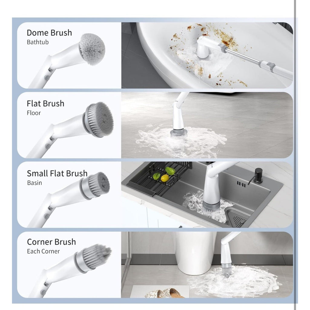 Electric Spin Scrubber, Electric Shower Scrubber with Long Handle Adjustable