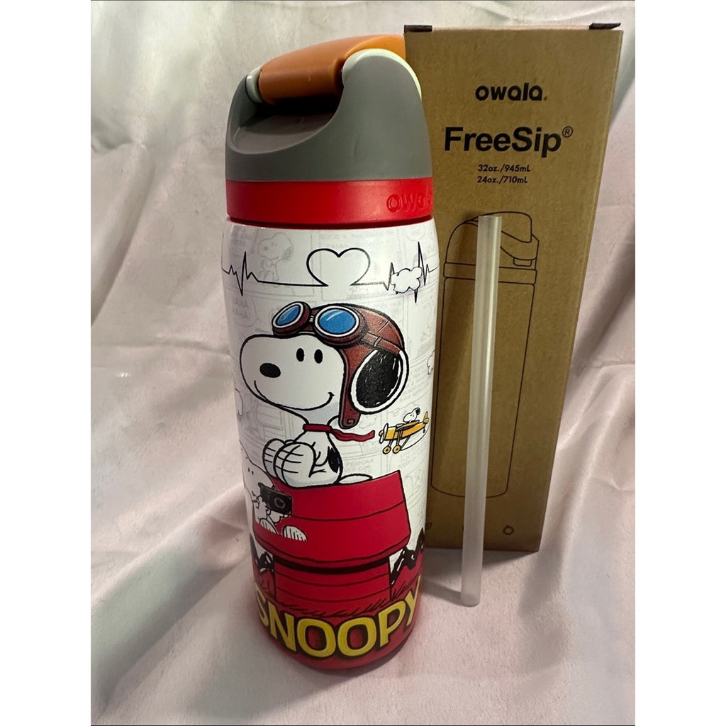 Custom Engraved Owala FreeSip Snoopy Pilot 32oz