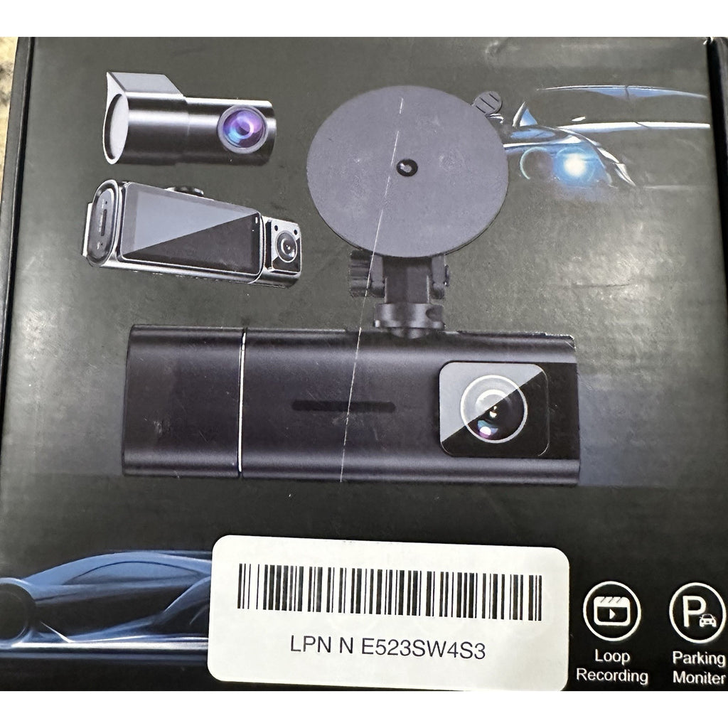 3 Channel WiFi Dash Cam, 4K+1080P+1080P Front Inside and Rear, Triple Dash Camer