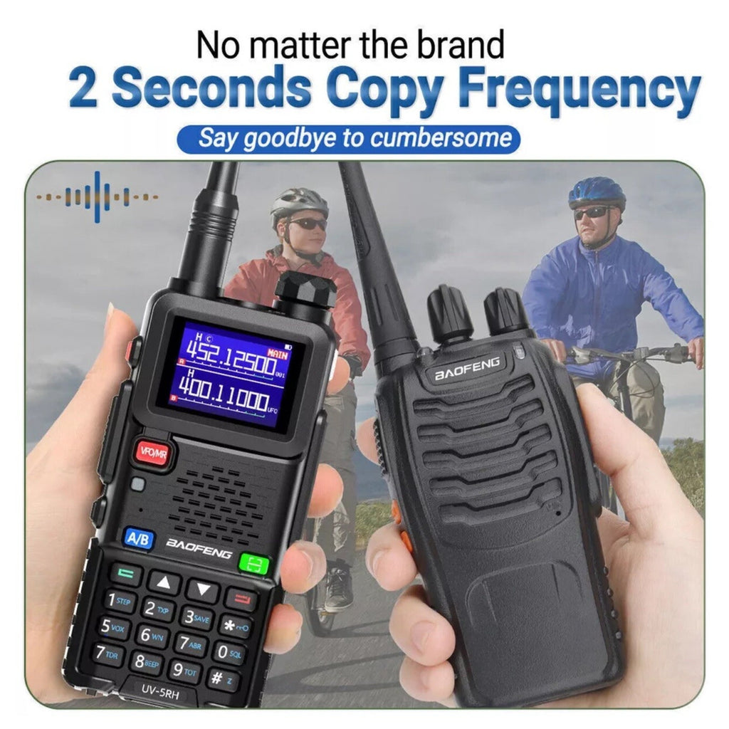 2PCS BAOFENG UV-5RH 10W TRUE TRI BAND COPY FREQUENCY HAM RADIO WALKIE TALKIE KIT
