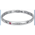 Smarter LifeStyle Elegant Medical ID Bracelet – Surgical Steel, No Needle/BP