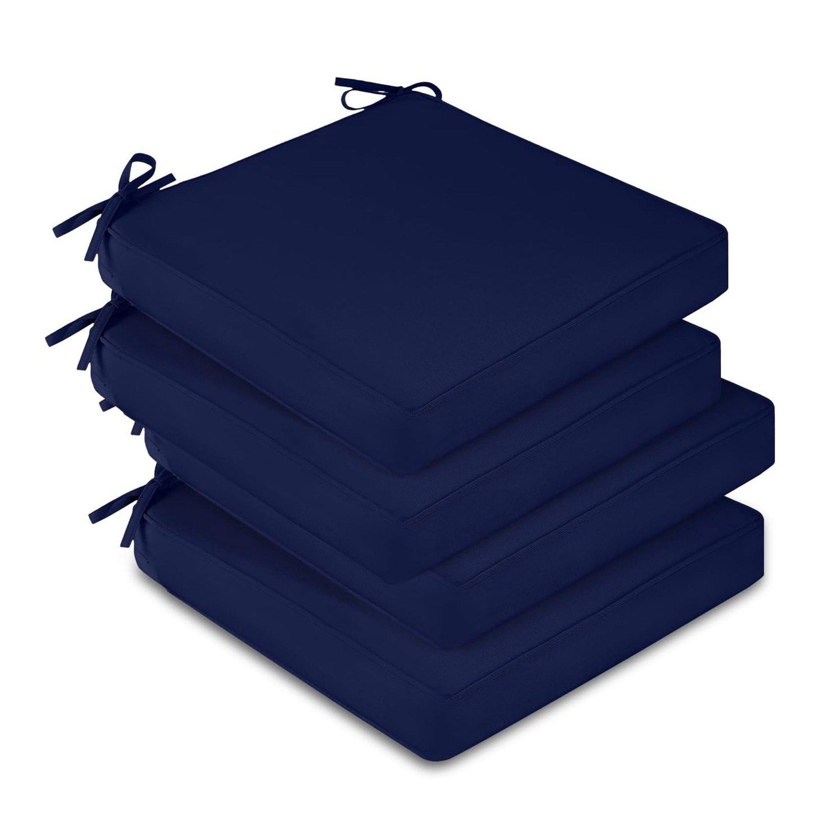 Navy, Square Outdoor Cushion for Patio Furniture with Removable Cover 8x9x3