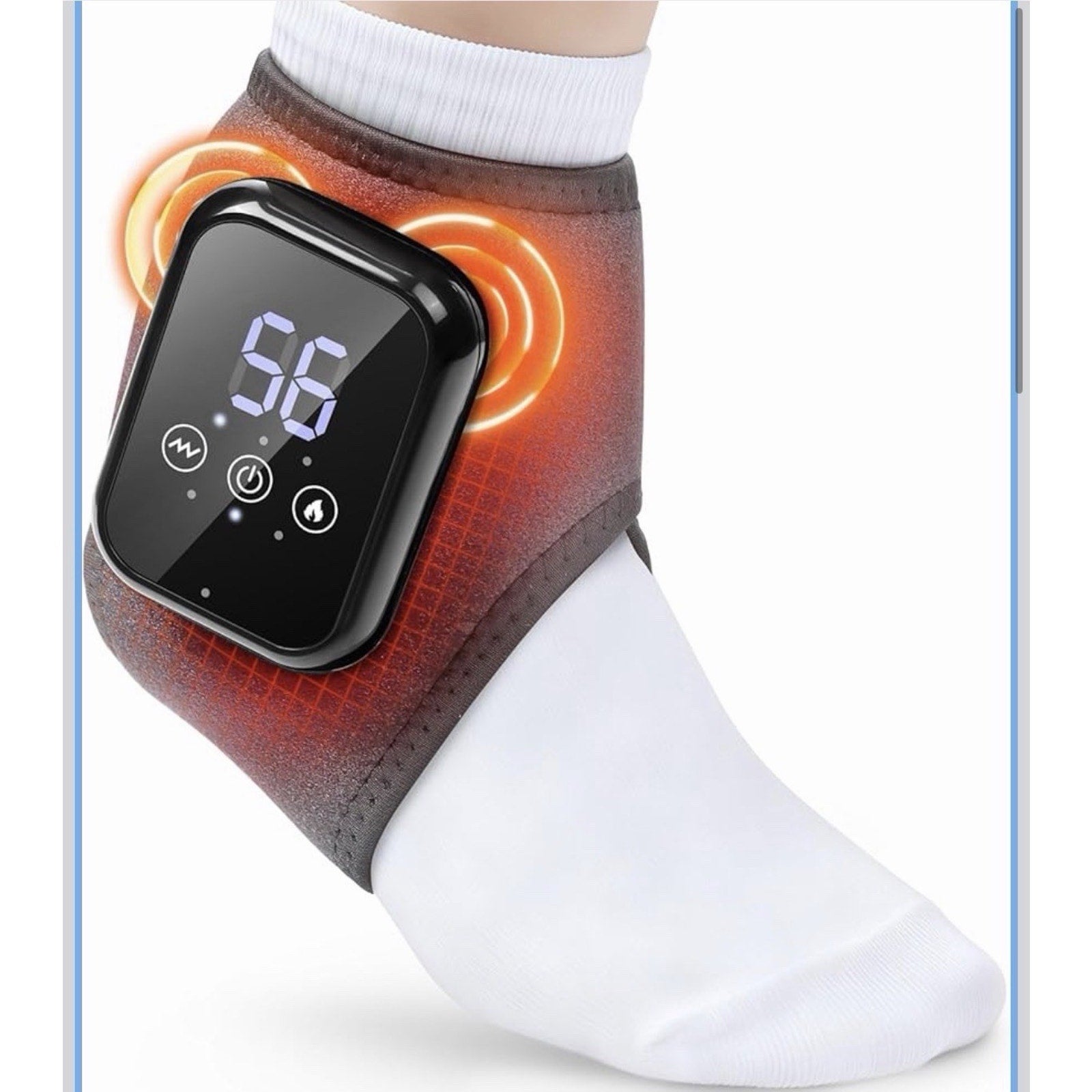 Electric Foot Ankle Massager Relieve Ankle Pain 3 Heat Levels, 3 Vibration Modes