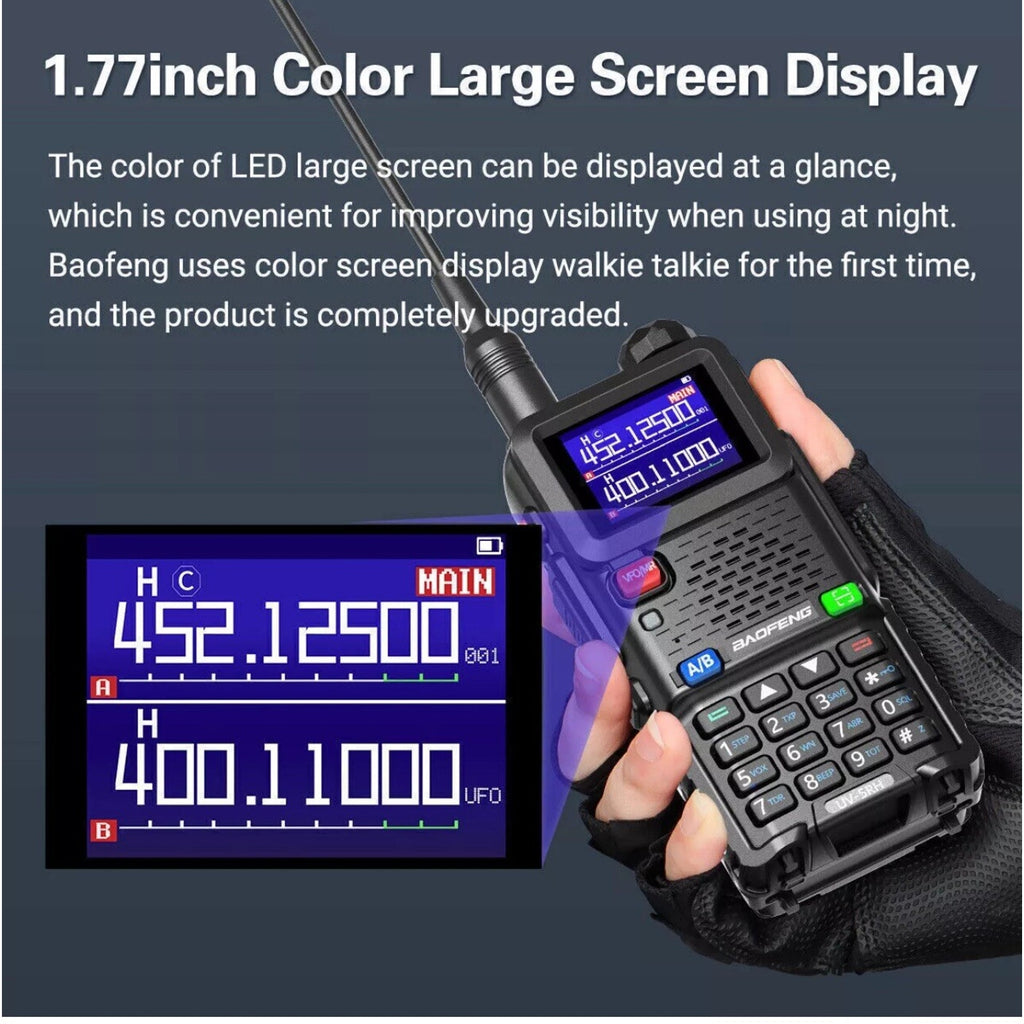 2PCS BAOFENG UV-5RH 10W TRUE TRI BAND COPY FREQUENCY HAM RADIO WALKIE TALKIE KIT
