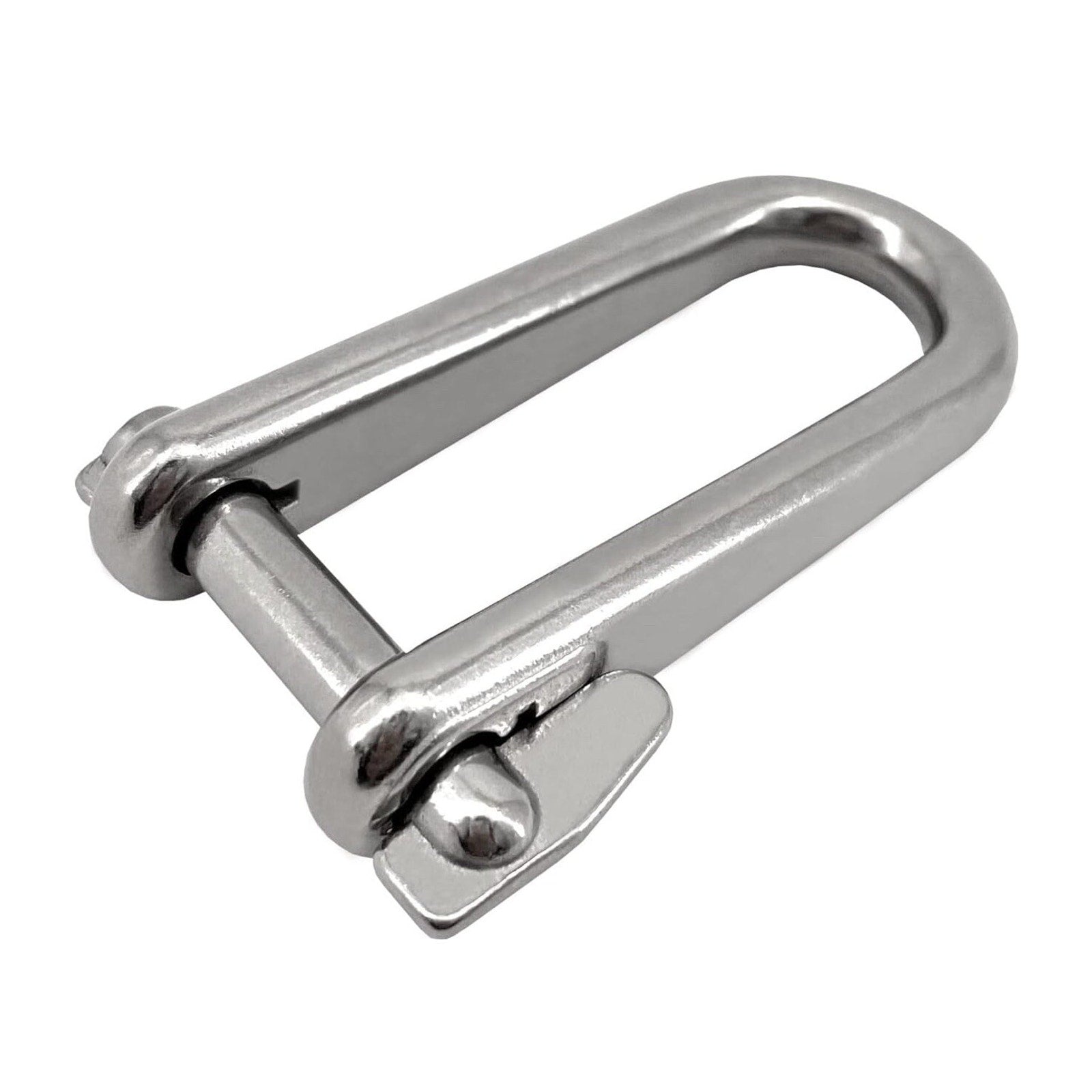 ISURE MARINE 2PCS 8mm 316 Stainless Steel Key Pin Shackle Hardware Rigging