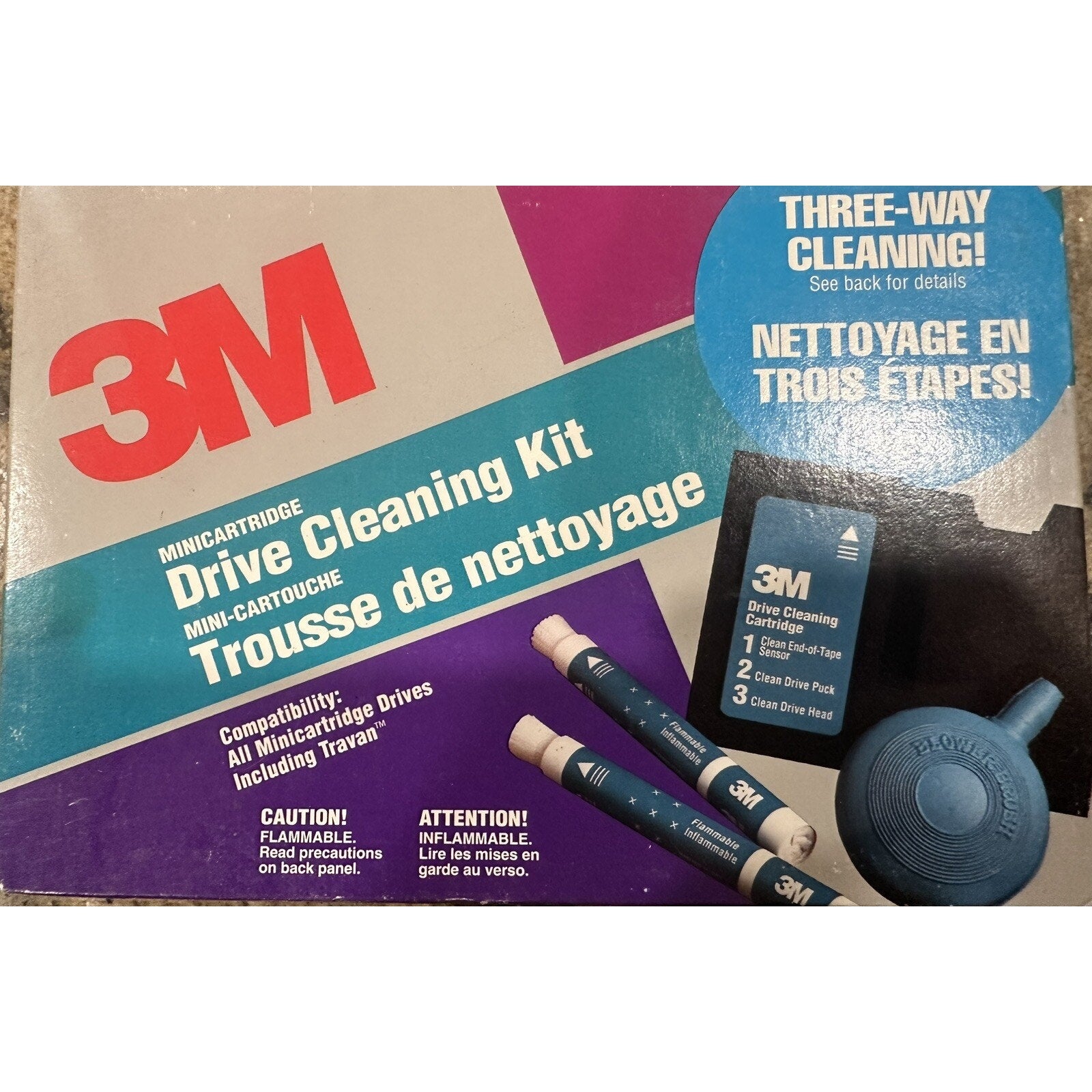3M Minicartridge Drive Cleaning Kit 45377 NEW