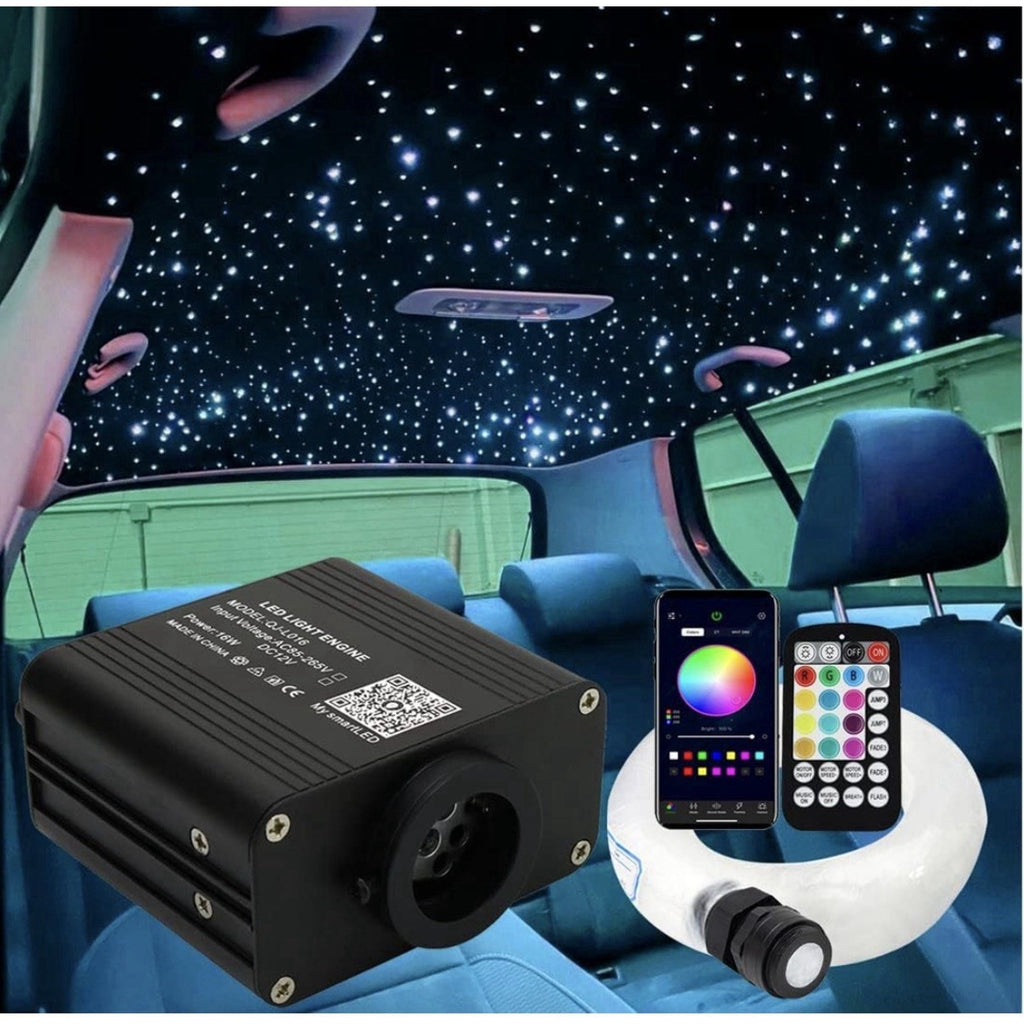 150pcs 0.03in 6.5ft Fiber Optic Star Ceiling Kit APP & Remote Control