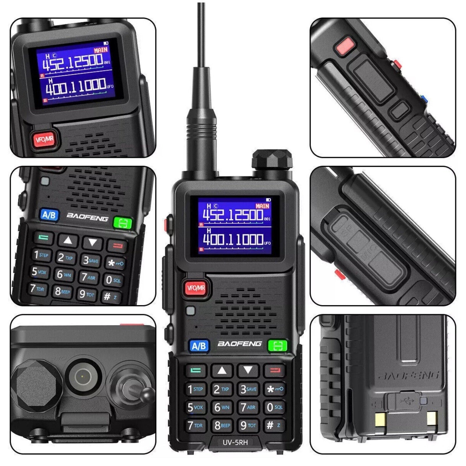 2PCS BAOFENG UV-5RH 10W TRUE TRI BAND COPY FREQUENCY HAM RADIO WALKIE TALKIE KIT