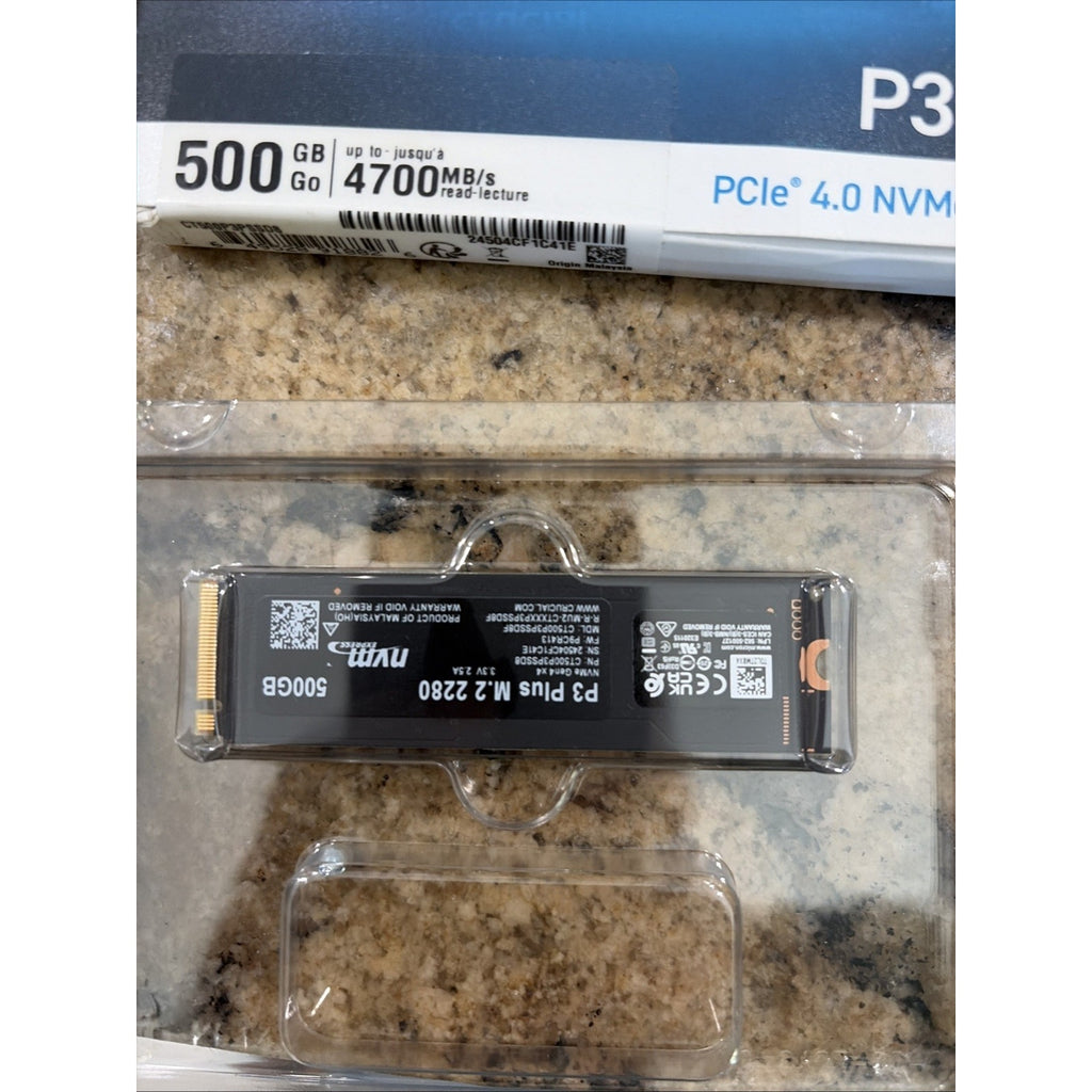 Crucial P3 Plus 500GB M.2 NVMe PCIe 4.0 Internal SSD CT500P3PSSD8