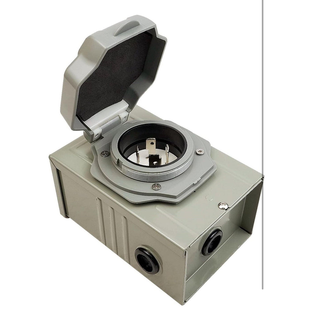 Intertek 30Amp Generator Power Inlet Box 125/250vac Weatherproof L14-30P