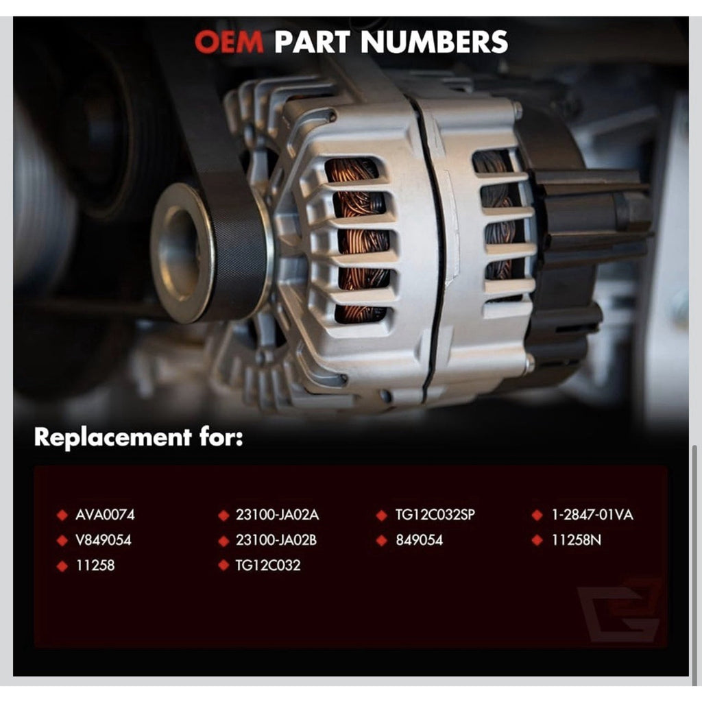 Alternator For Nissan Altima Sentra 2007-2012 L4 2.5L 23100JA02A Read For More
