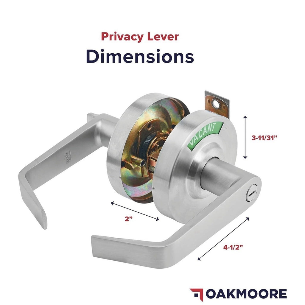 OAKMOORE Commercial Door Handle | Vacant Occupied & Commercial Restroom Lock