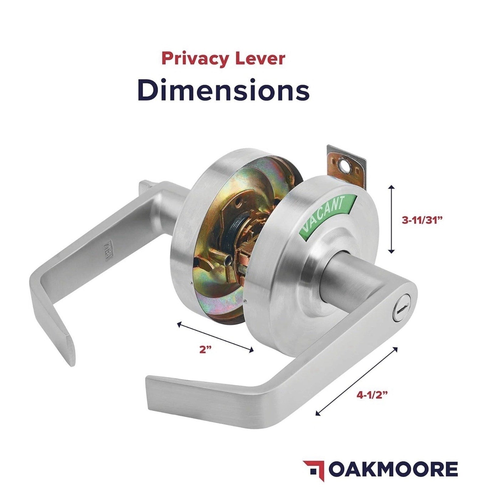 OAKMOORE Commercial Door Handle | Vacant Occupied & Commercial Restroom Lock